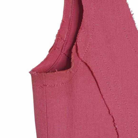 Alexis Demina Rose Pink Rosette Midi Dress Size XXS Raw Edge Floral Sleeveless - Picture 12 of 15